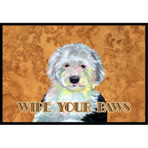 Jensendistributionservices 24 X 36 In. Old English Sheepdog Wipe Your Paws Indoor Or Outdoor Mat MI2553956 - main